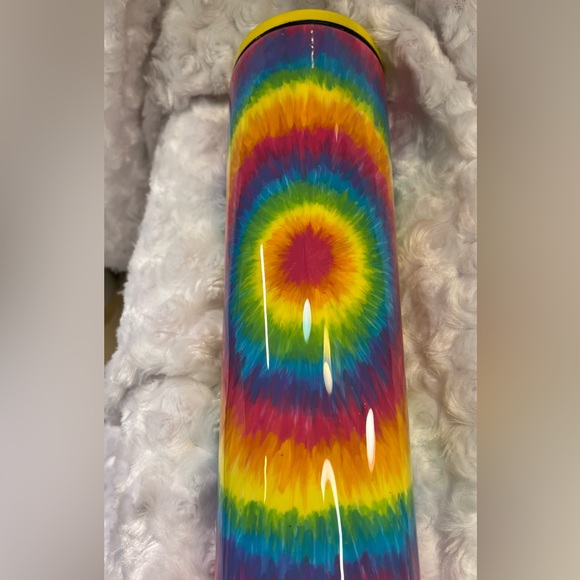 30oz handmade stainless steel tumbler. Tie-Dye pattern. - Picture 6 of 7